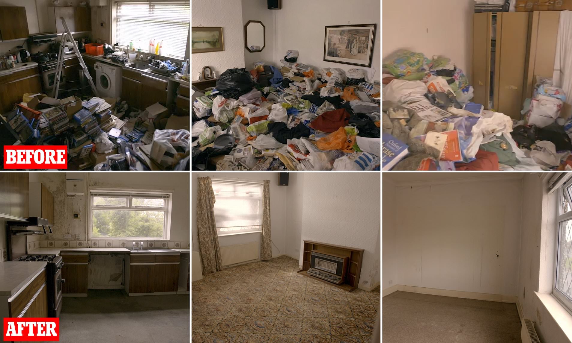 Hoarding Clearance — Before & After — 2 of a Kind Cleaning Company