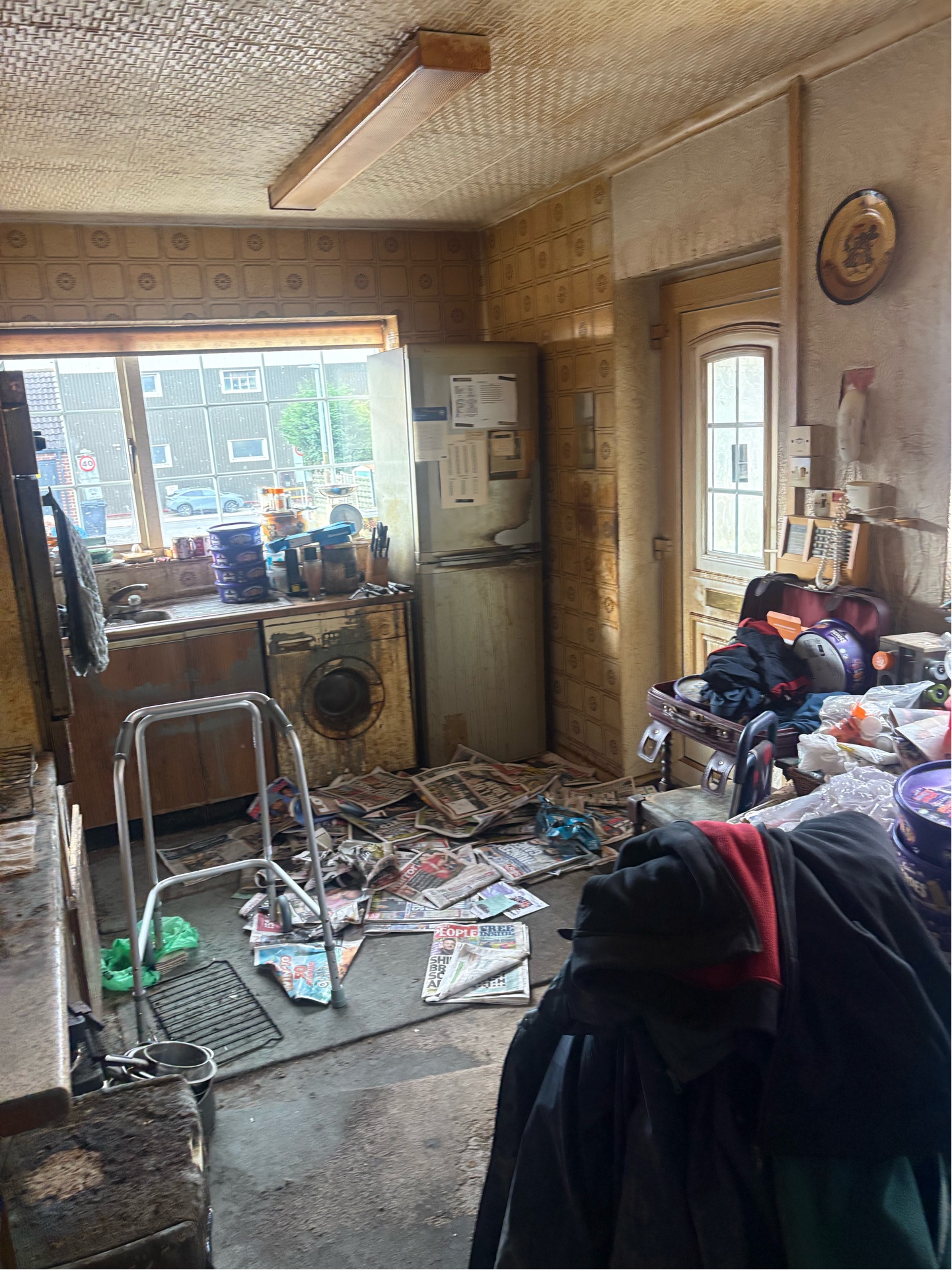 Property clearance — heavily contaminated kitchen with years of neglect