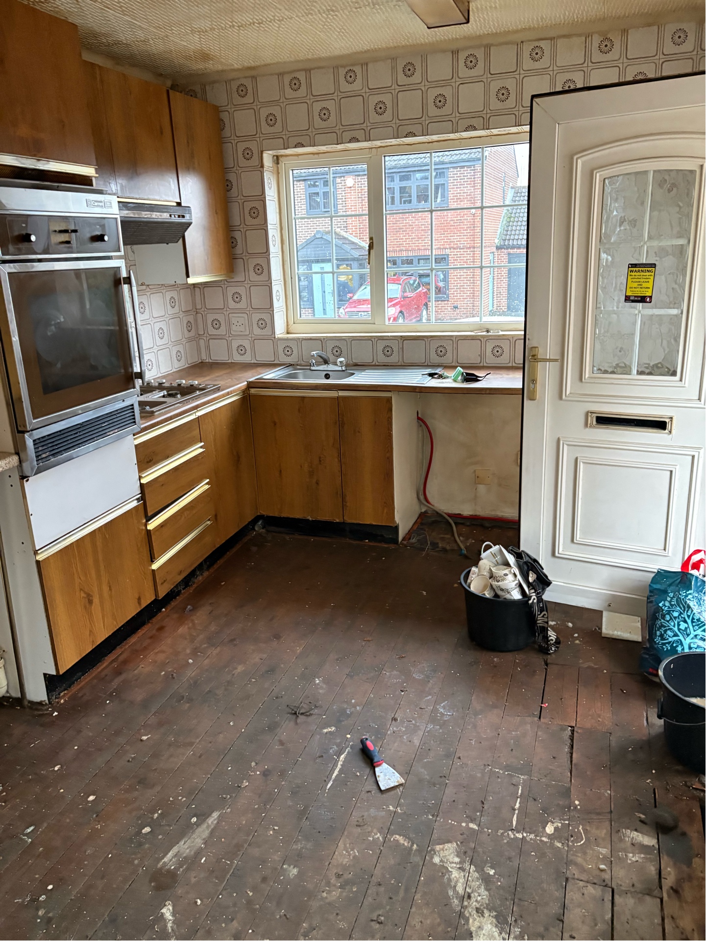 Property clearance — old kitchen stripped and cleared